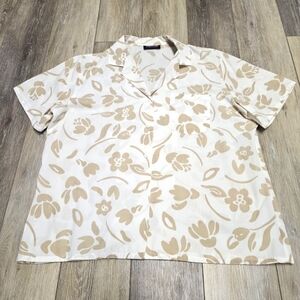 Vintage Par Four Sportswear Floral Button Down Women's Large Aesthetic Aesthetic